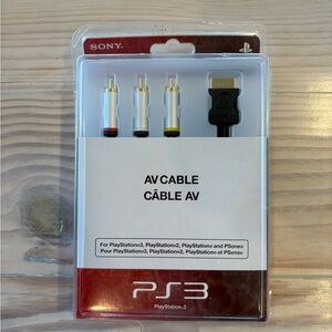 NEW Sony PS3 AV Cable Gold PlayStation 3 SEALED